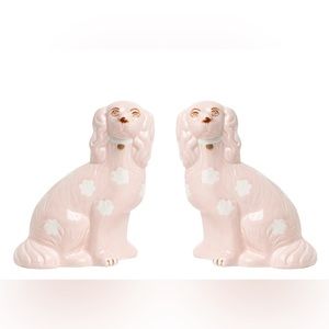 Brand New Pink Staffordshire Dog Pair